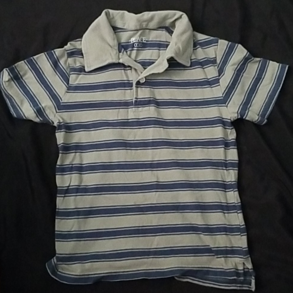 Stripe collar shirt